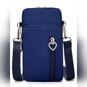 Crossbody Bag Cell Phone Sleeve Concert Venue Bag Adiustable Strap Arm Wrist NWT